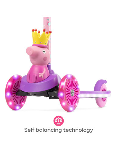 Patinete Voyager Peppa Pig 3 Ruedas Iluminado 3,15 kg