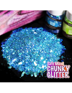 Purpurina Holográfica Gruesa LEOBRO 15 Colores 150g para Manualidades 2