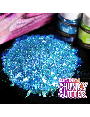 Purpurina Holográfica Gruesa LEOBRO 15 Colores 150g para Manualidades