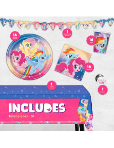 Suministros Fiesta My Little Pony para 16 Invitados 2