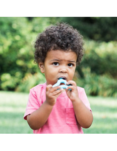 Mordedor de Molares Green Sprouts Silicona Azul 14.3x9.5cm 2