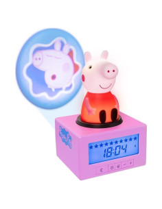 Reloj Despertador Peppa Pig Paladone Luz Nocturna USB