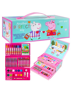 Kit de Dibujo Peppa Pig 41 Piezas Estuche de Arte Niños