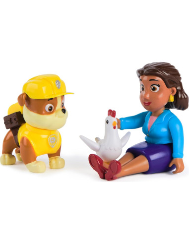 Figuras de Paw Patrol Rubble, Alcalde Goodway y Chickaletta