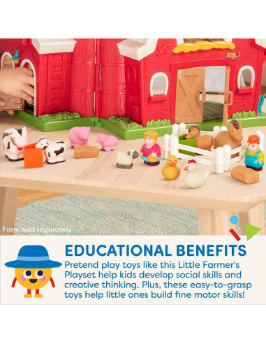Juego de Granja Battat - 25 Piezas con Animales y Accesorios
