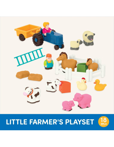 Juego de Granja Battat - 25 Piezas con Animales y Accesorios