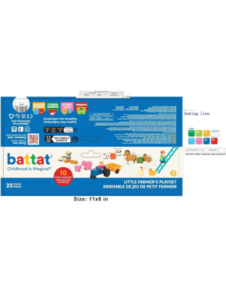 Juego de Granja Battat - 25 Piezas con Animales y Accesorios