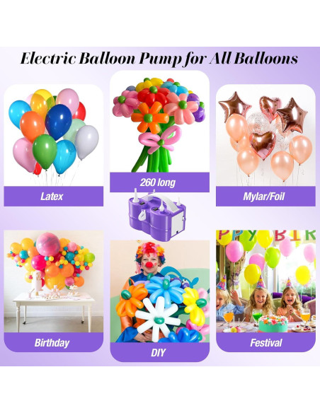 Bomba de aire eléctrica 3 en 1 Togvu para globos y flotadores