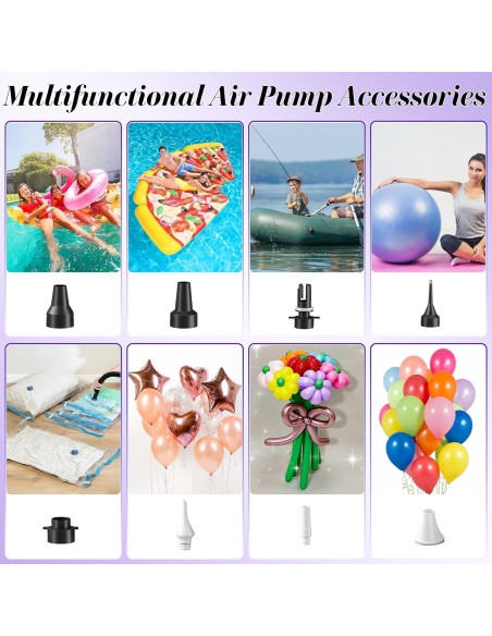 Bomba de aire eléctrica 3 en 1 Togvu para globos y flotadores