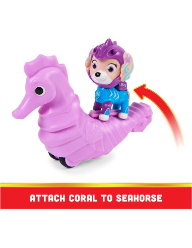 Figuras de Acción PAW Patrol Aqua Pups Coral y Caballito