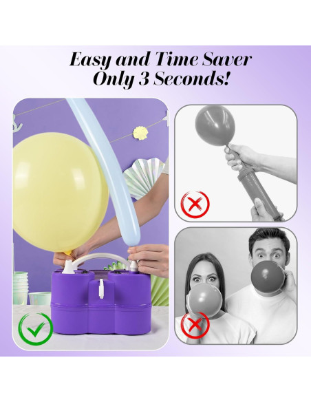 Bomba de aire eléctrica 3 en 1 Togvu para globos y flotadores