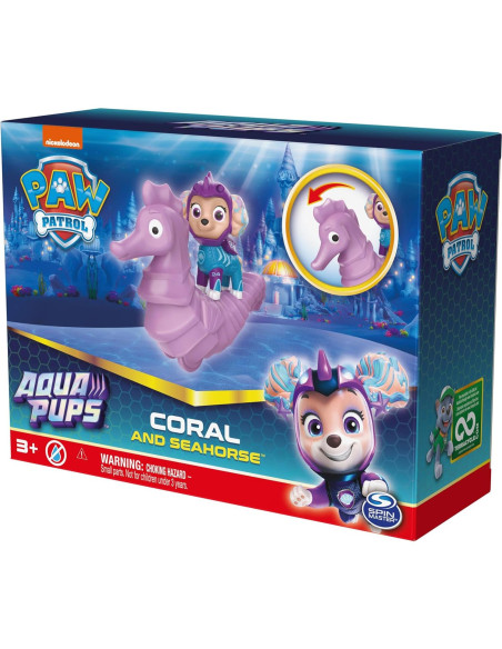 Figuras de Acción PAW Patrol Aqua Pups Coral y Caballito