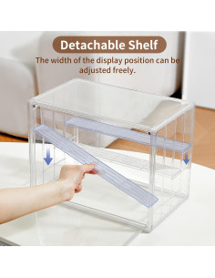 Caja de Exhibición Acrílica LXLXXL 3 Paquete Ajustable 2