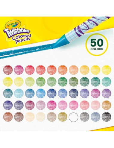 Juego de Lápices de Colores Crayola Twistables 50 unidades