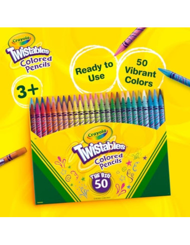 Juego de Lápices de Colores Crayola Twistables 50 unidades
