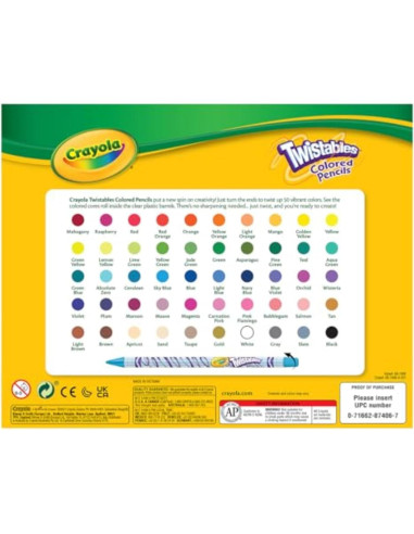 Juego de Lápices de Colores Crayola Twistables 50 unidades
