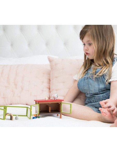 Set de Juguetes de Granja Schleich Casa de Conejos 8 Piezas Set de Juguetes de Granja Schleich Casa de Conejos 8 Piezas