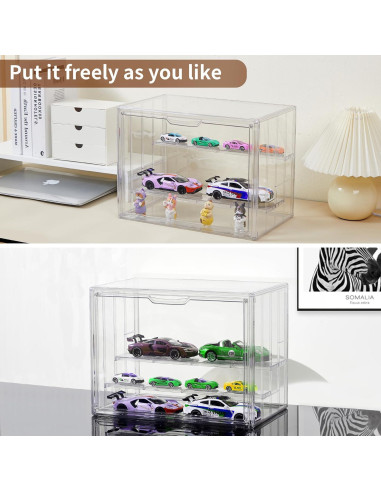 Caja de Exhibición Acrílica LXLXXL Ajustable 4 Capas