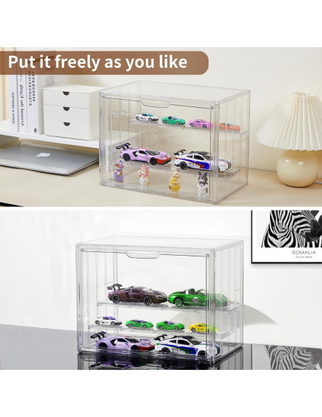Caja de Exhibición Acrílica LXLXXL Ajustable 4 Capas