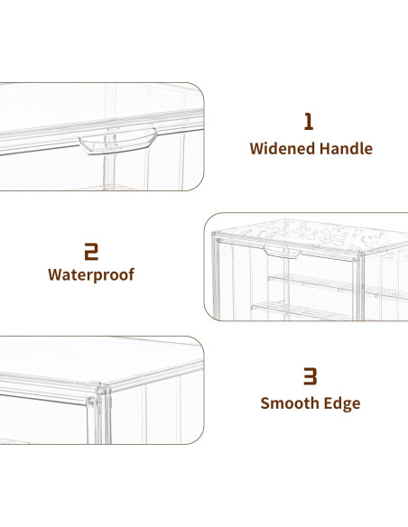 Caja de Exhibición Acrílica LXLXXL Ajustable 4 Capas