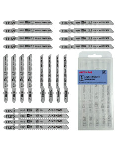 Juego de 20 Hojas de Sierra de Calar AIKENSAI para Metal