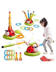 Juego Musical 3 en 1 Powza para Niños - Saltar, Aros y Cohetes