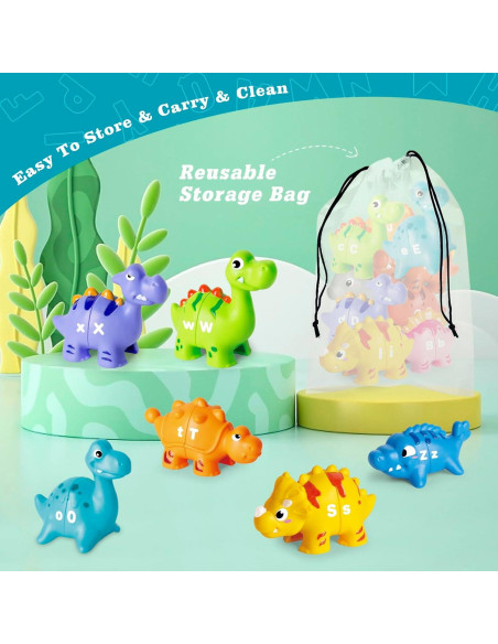 Juguete Educativo Dinosaurios 52 PCS ABC para Niños