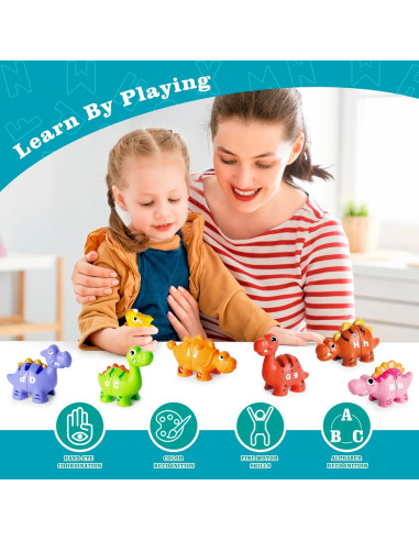 Juguete Educativo Dinosaurios 52 PCS ABC para Niños