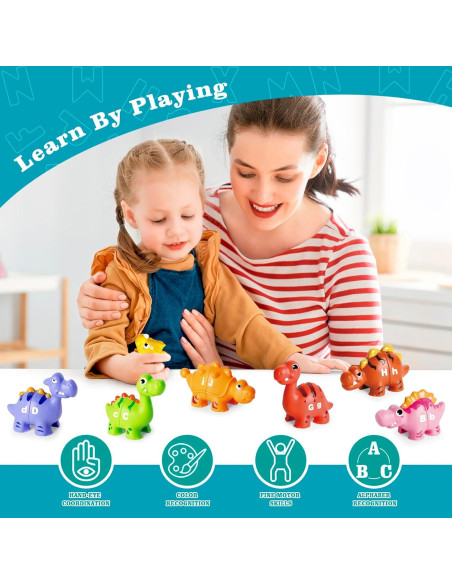 Juguete Educativo Dinosaurios 52 PCS ABC para Niños