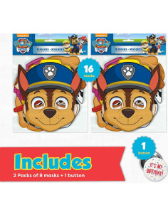 Mascarillas Paw Patrol para Fiestas - Paquete de 16 2