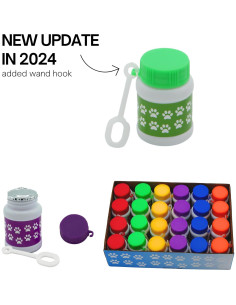 Botellas de Burbujas 4E con Huella de Pata - 24 Piezas 2