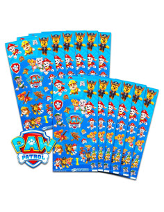 Pegatinas Paw Patrol 12 Hojas 300 Stickers Fiesta Niños