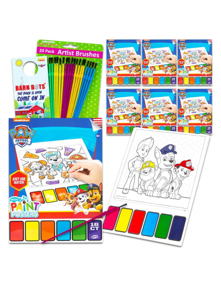 Conjunto de Pintura con Agua Paw Patrol - 6 Libros y Pinceles Conjunto de Pintura con Agua Paw Patrol - 6 Libros y Pinceles