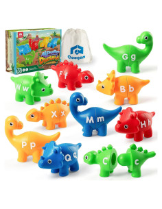 Coogam Juego de Emparejamiento Alfabeto Dinosaurio 26 Piezas