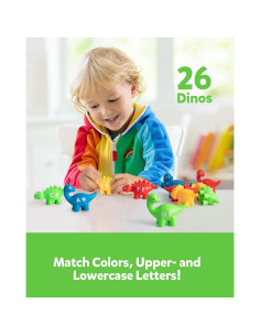 Coogam Juego de Emparejamiento Alfabeto Dinosaurio 26 Piezas 2