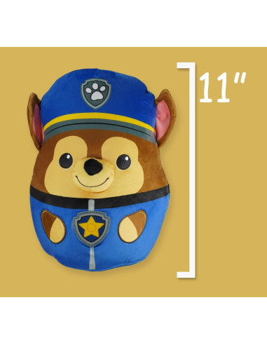 Peluche Chase Squish Paw Patrol 30 cm - Suave y Personalizable
