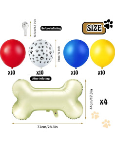 Kit de Globos de Fiesta de Perro Skylety 44 Piezas 2