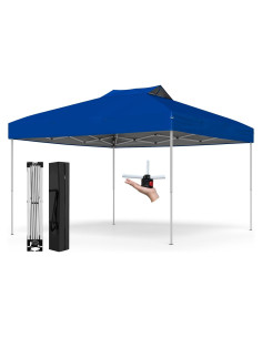 Carpa Plegable Tangkula 3x3m Azul con Techo Ventilado