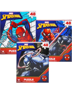 Paquete de 6 Puzzles de 24 Piezas Bluey, Spiderman y Paw Patrol 2