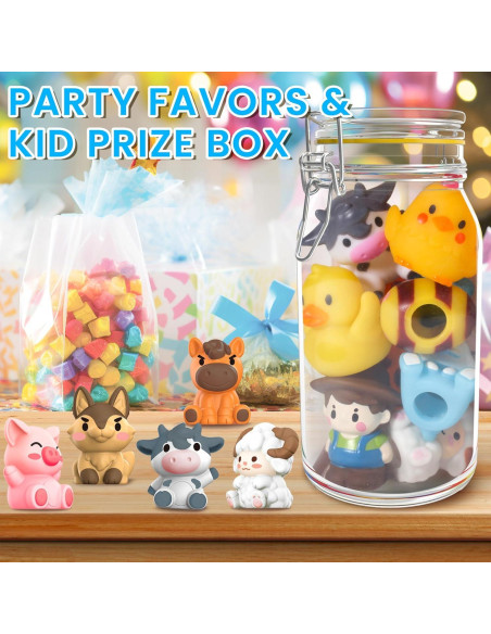 Títeres de Dedo de Granja Oriate 10 Pcs Juguetes para Bebés