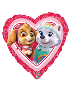 Globo Corazón Patrulla Canina Anagram Rosa 45 cm