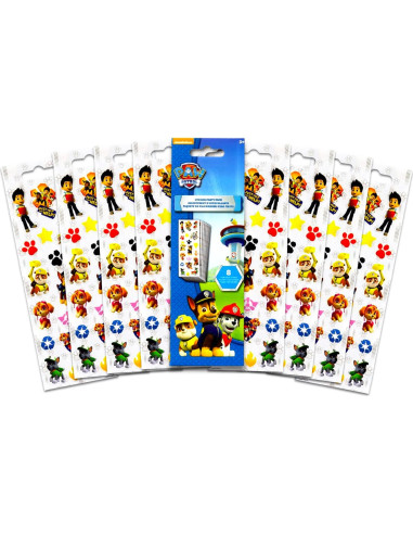 Conjunto de Fiesta Paw Patrol - 150 Pegatinas y 75 Tatuajes