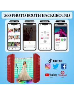 Cabina de Fotos 360 Inflable SAYOK 3M con LED para Eventos 2