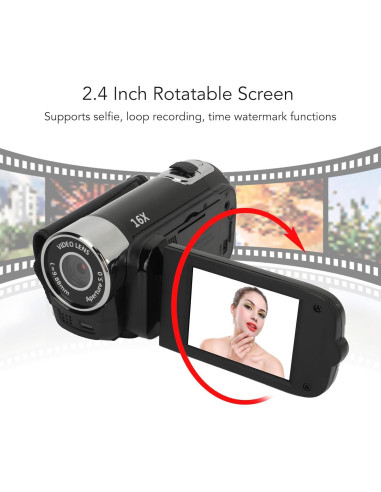 Cámara de Video Sanpyl 1080P 16MP 16X Zoom Pantalla 2.4"