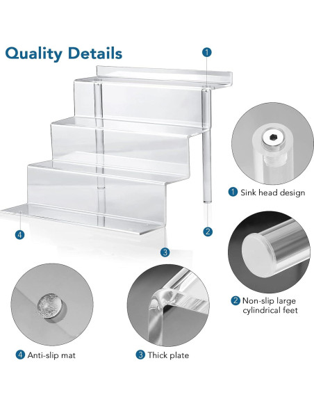 Estante Acrílico Bigantss 4 Niveles para Perfumes 2 Pcs