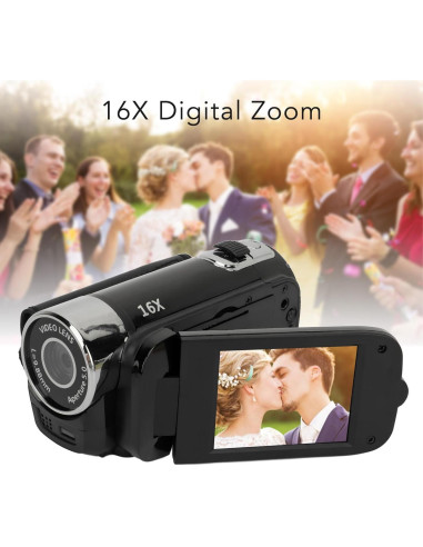 Cámara de Video Sanpyl 1080P 16MP 16X Zoom Pantalla 2.4"