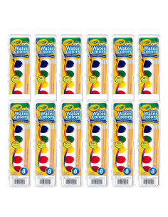 Conjunto de Pintura Acuarelable Crayola 12x8 Colores Lavable