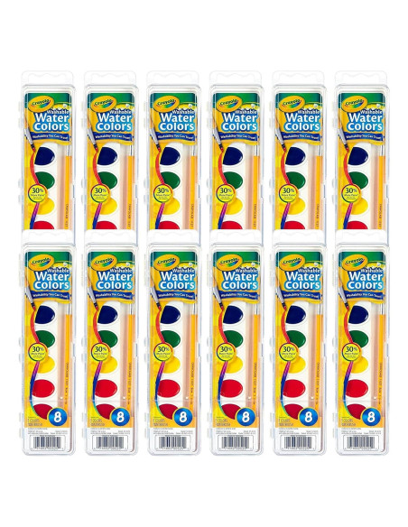 Conjunto de Pintura Acuarelable Crayola 12x8 Colores Lavable