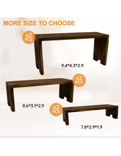 Juego de Soportes de Exhibición de Madera 6 Piezas - Varbonia 2