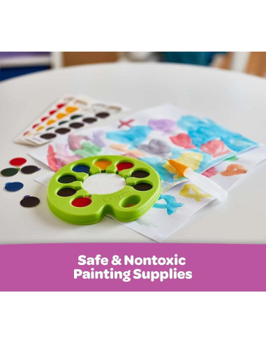 Paleta de Acuarelas Crayola Pop & Paint, Set Lavable 96 Chips